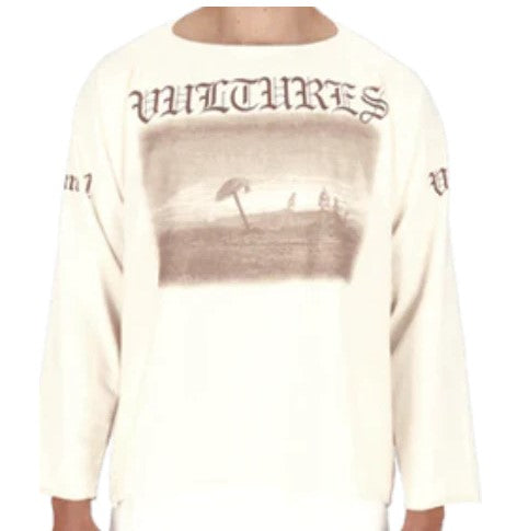 YEEZY YZY VULTURES LONG SLEEVE TEE WHITE