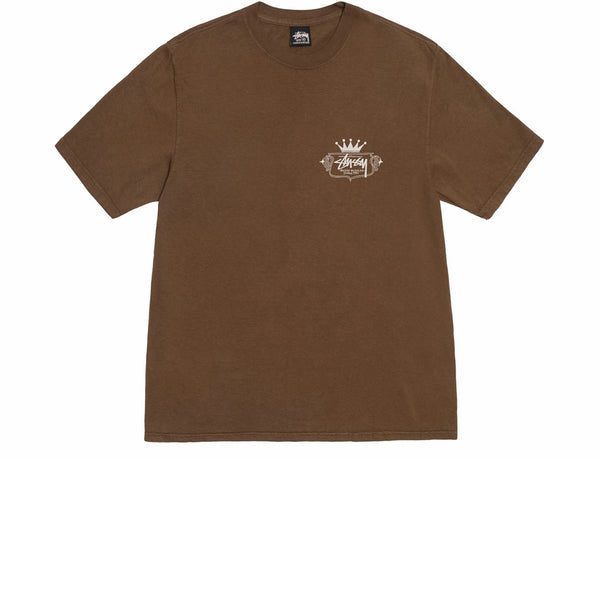 STUSSY BUILT TO LAST PIGMENT DYED TEE BROWN