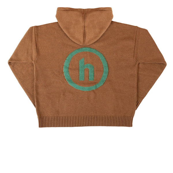 HIDDEN NY CASHMERE BLEND KNIT HOODIE TAN FW21