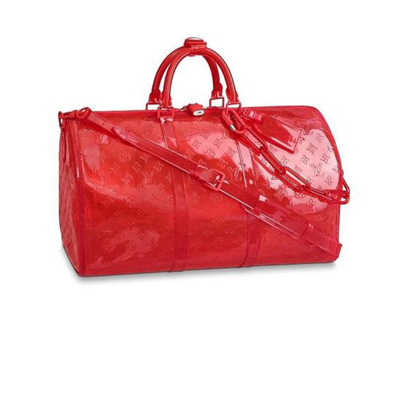 LOUIS VUITTON KEEPALL MONOGRAM BANDOULIERE 50 RED