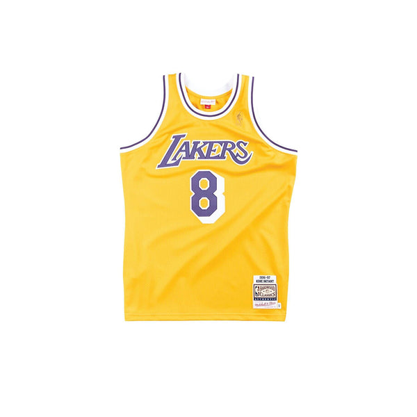 MITCHELL & NESS NBA HARDWOOD CLASSIC AUTHENTIC LOS ANGELES LAKERS KOBE BRYANT HOME 1996-97 JERSEY GOLD