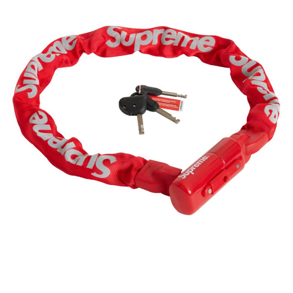 KRYPTONITE X SUPREME INTEGRATED CHAIN LOCK RED SS21