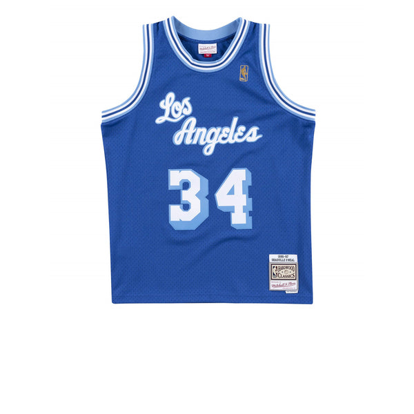 MITCHELL & NESS NBA HARDWOOD CLASSIC SWINGMAN LOS ANGELES LAKERS SHAQUILLE O'NEAL ALTERNATE 1996-97 JERSEY ROYAL