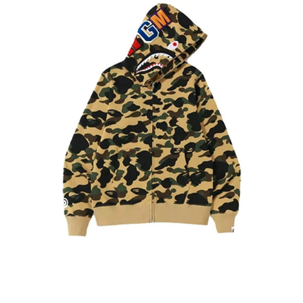 Bape camo shark full zip hoodie on sale