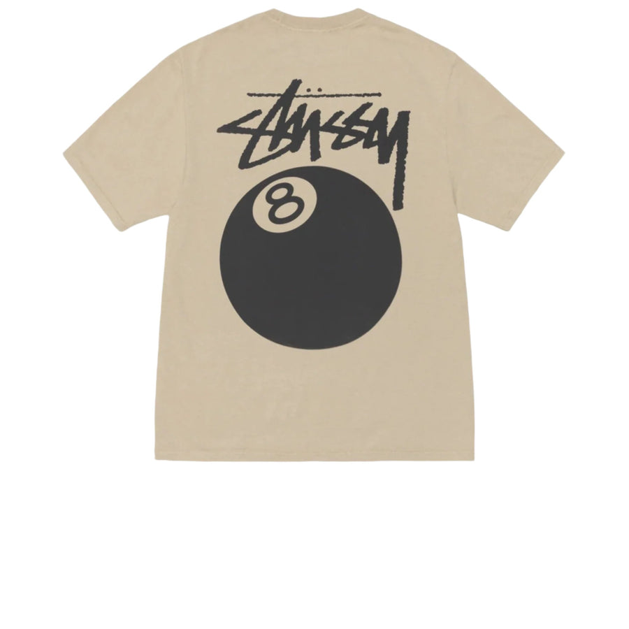 STUSSY 8 BALL TEE PIGMENT DYED KHAKI