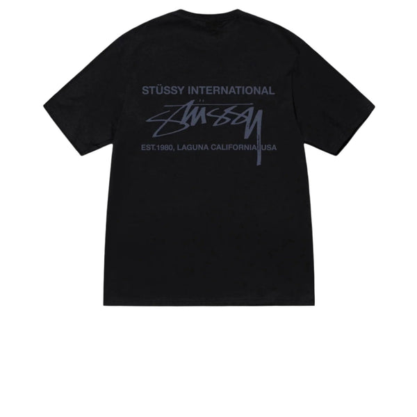 STUSSY SMOOTH INTERNATIONAL TEE BLACK