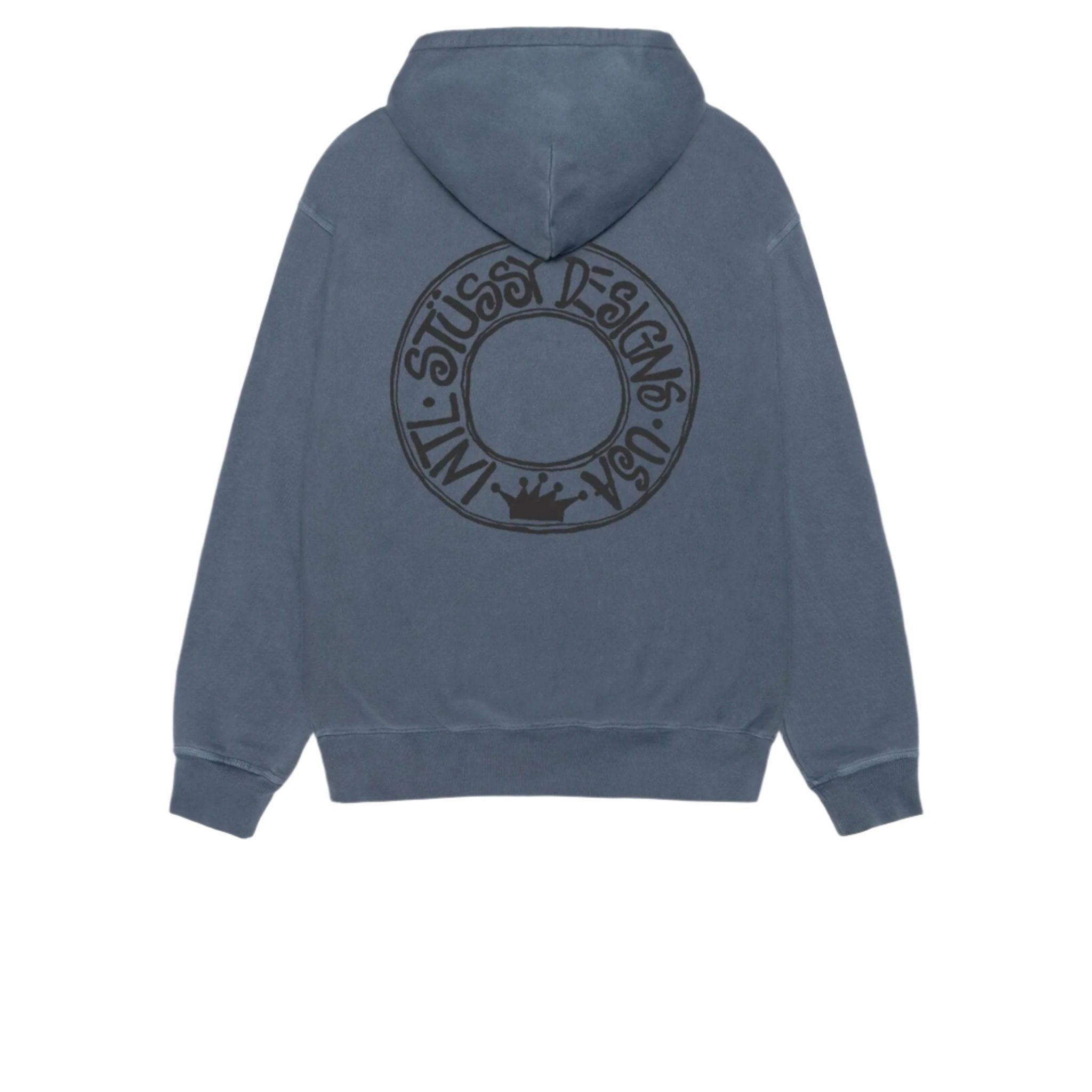 人気 ☆STUSSY☆ BUANA PIGMENT DYED ZIP HOODIE NAVY Stussy-Buana-Pigment-Dyed-Zip-
