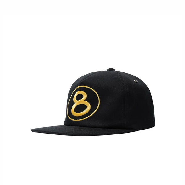 STUSSY NUMBER 8 CAP BLACK