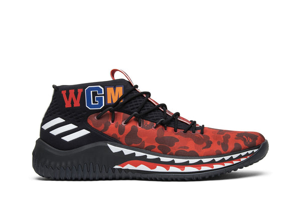 ADIDAS A BATHING APE X DAME 4 RED CAMO