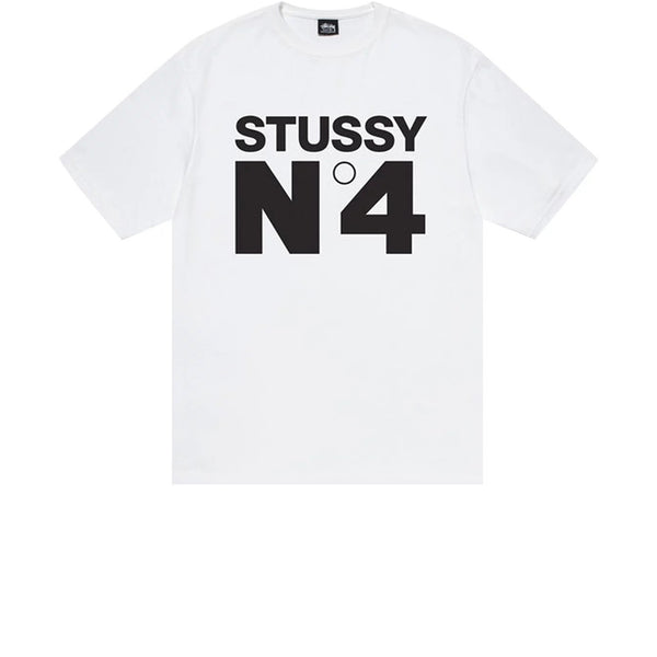 STUSSY NO.4 TEE WHITE