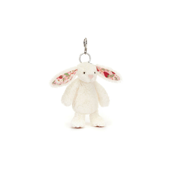 JELLYCAT BLOSSOM CREAM BUNNY BERRY BAG CHARM