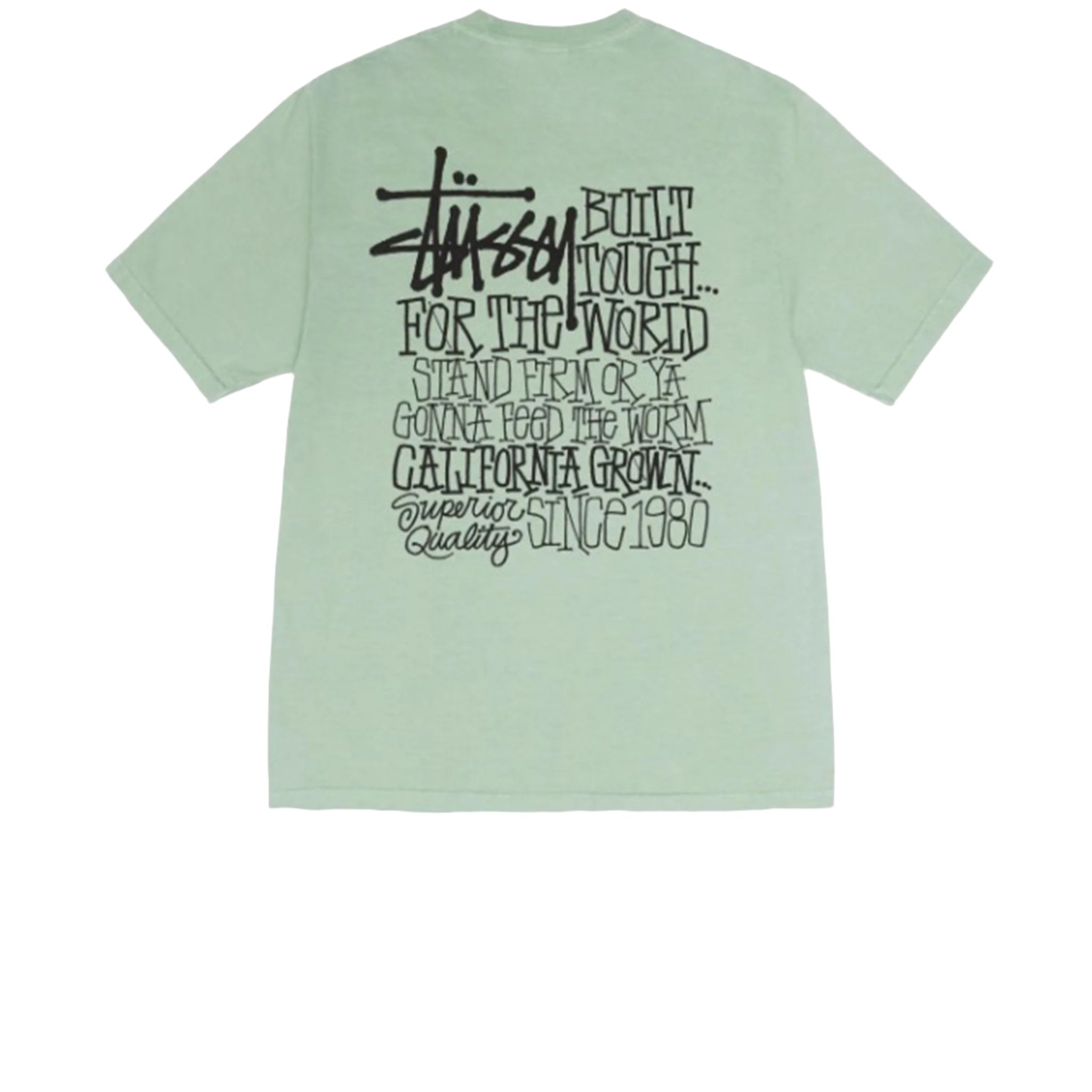 STUSSY CALIFORNIA GROWN PIGMENT DYED TEE GRANITE - Stay Fresh