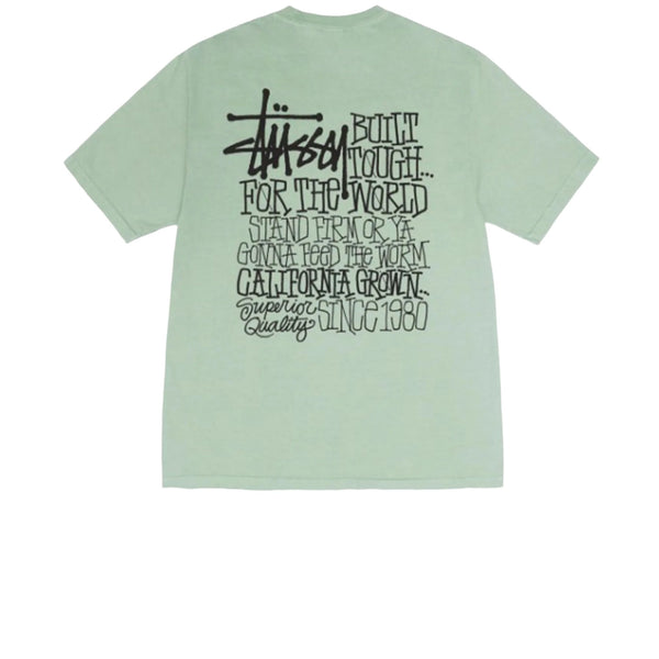 STUSSY CALIFORNIA GROWN PIGMENT DYED TEE GRANITE