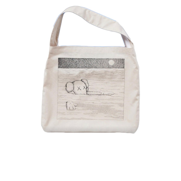 KAWS X UNIQLO ARTBOOK COVER TOTE BAG NATURAL 2023