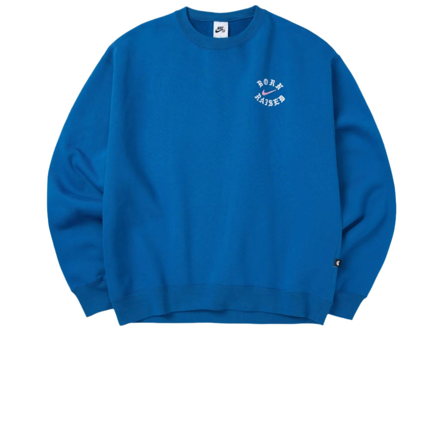 NIKE SB BORN X RAISED CREWNECK SWEATSHIRT BLUE