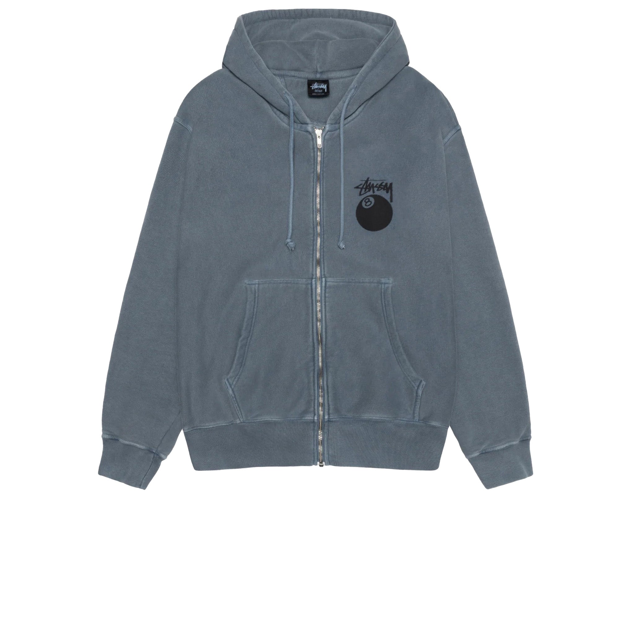 ★人気★【Stussy】★8 BALL ZIP HOODIE PIGMENT DYED★NATURAL Stussy 8 Ball Pigment Dyed Zip Hoodie Natural, 100