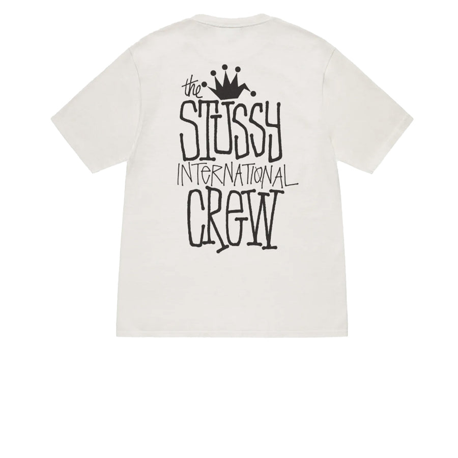STUSSY CROWN INTERNATIONAL PIGMENT DYED TEE NATURAL