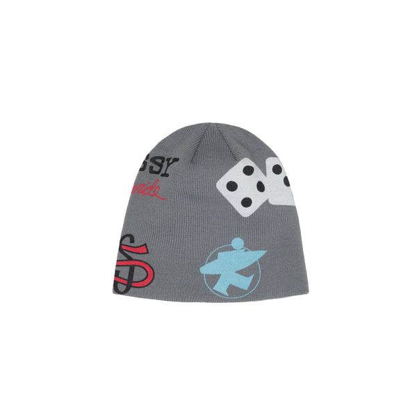 STUSSY SKULLCAP MIXED LOGO GREY - Stay Fresh