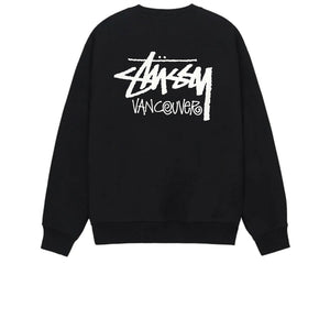 Stussy Vancouver スウェット ブラック STUSSY STOCK VANCOUVER CREW BLACK - Stay Fresh