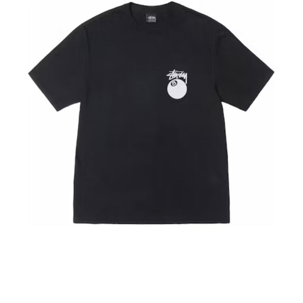 STUSSY 8 BALL PIGMENT DYED TEE BLACK