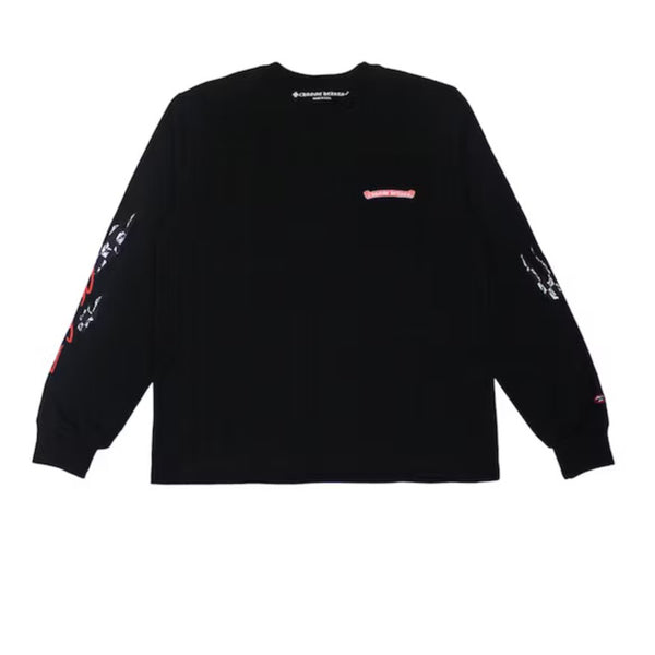 CHROME HEARTS MATTY BOY STAY FAST L/S TEE BLACK