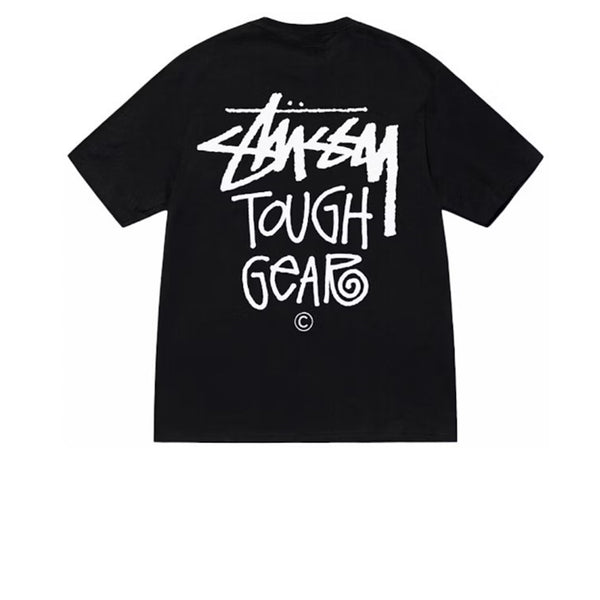 STUSSY TOUGH GEAR TEE BLACK SS24