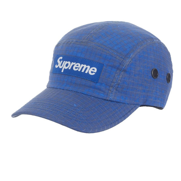 SUPREME DISTRESSED RIPSTOP CAMP CAP BLUE FW23 - Stay Fresh