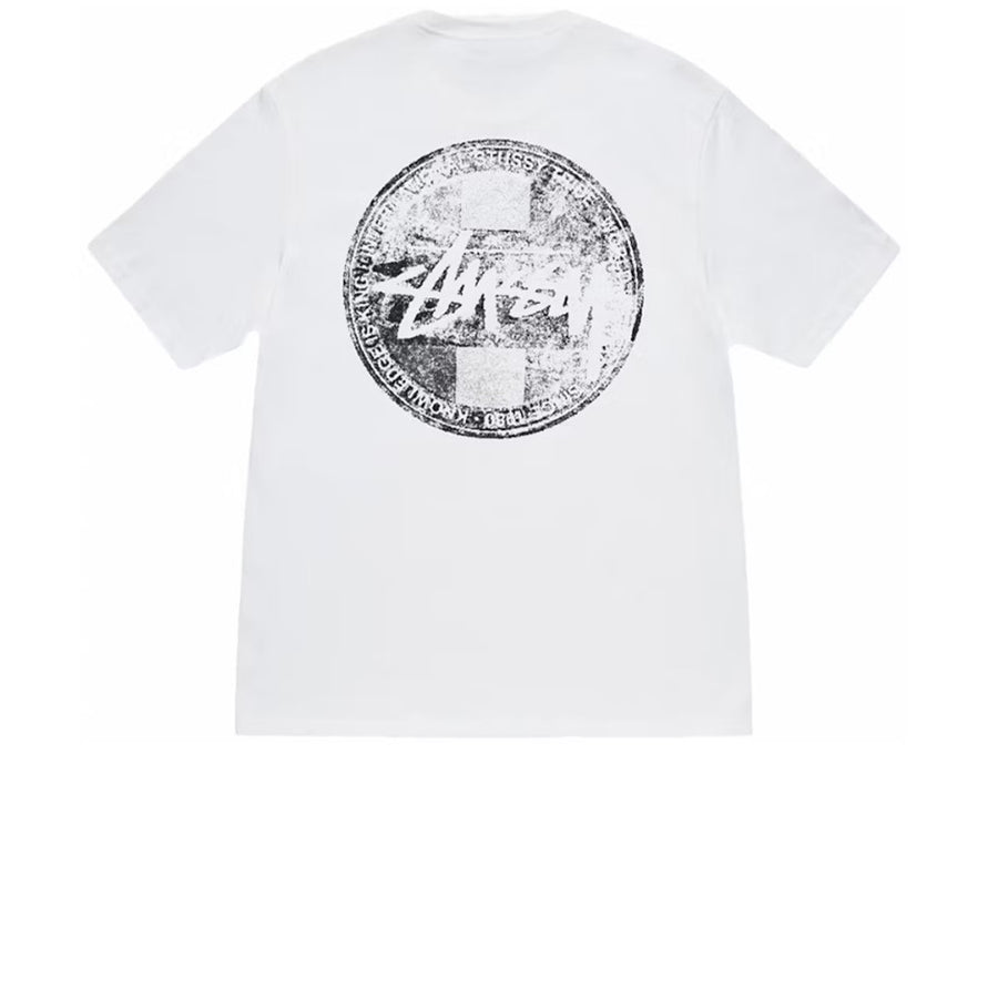 STUSSY DOT STAMP TEE WHITE SS24