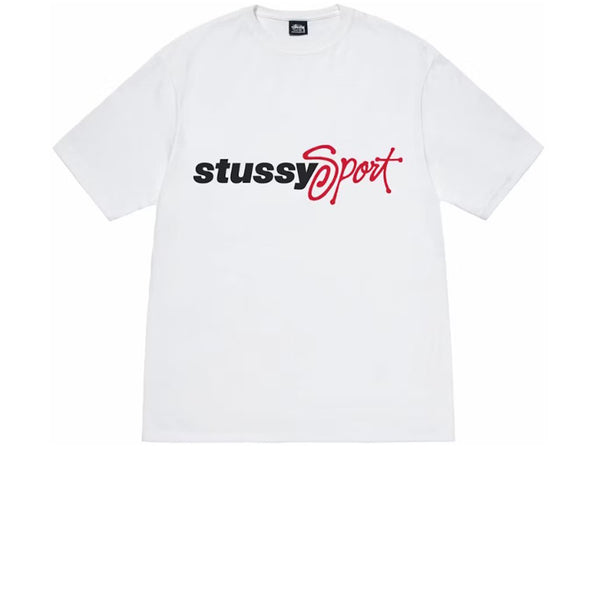 STUSSY SPORT SCRIPT TEE WHITE SS24