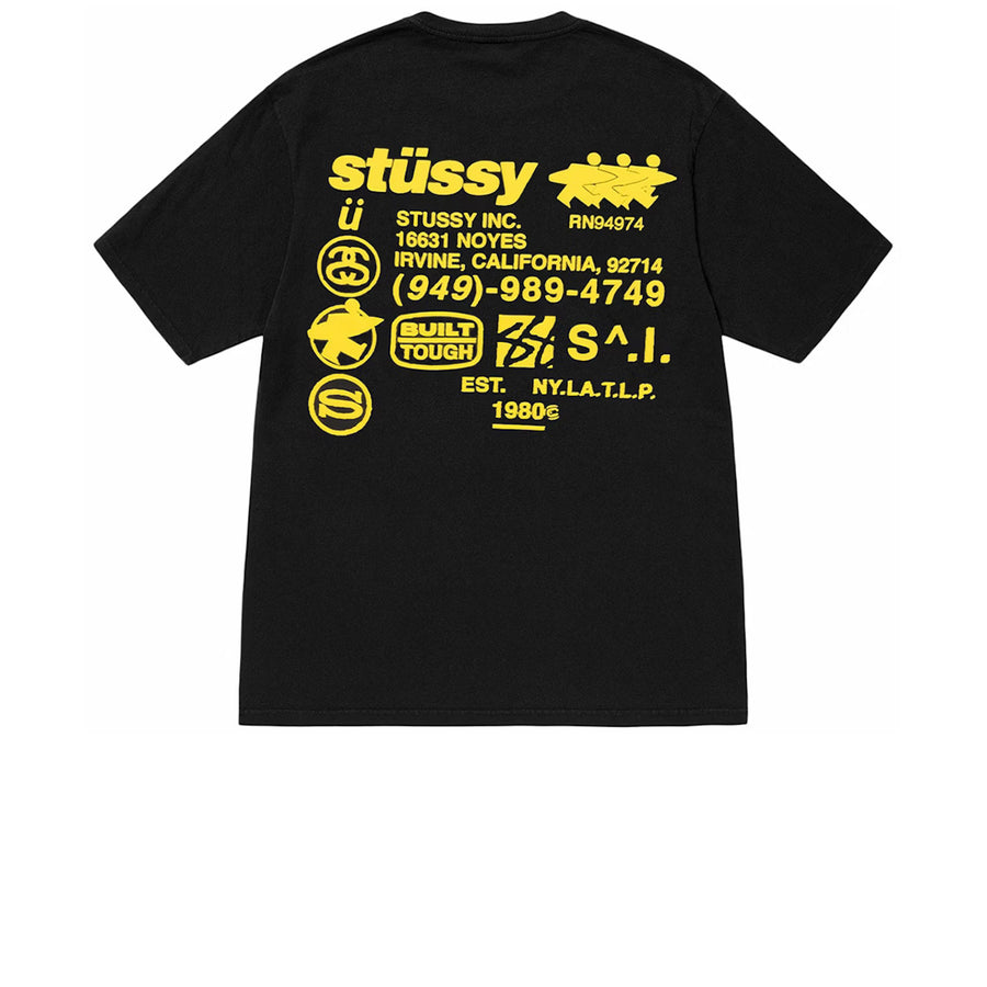 STUSSY DNA TEE PIGMENT DYED BLACK