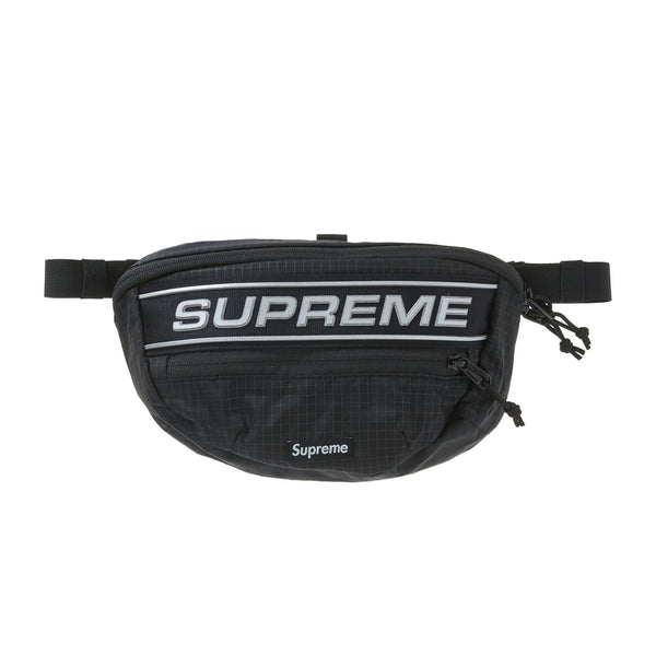 SUPREME LOGO WAIST BAG BLACK FW23