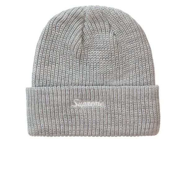 SUPREME LOOSE GAUGE BEANIE HEATHER GREY FW23