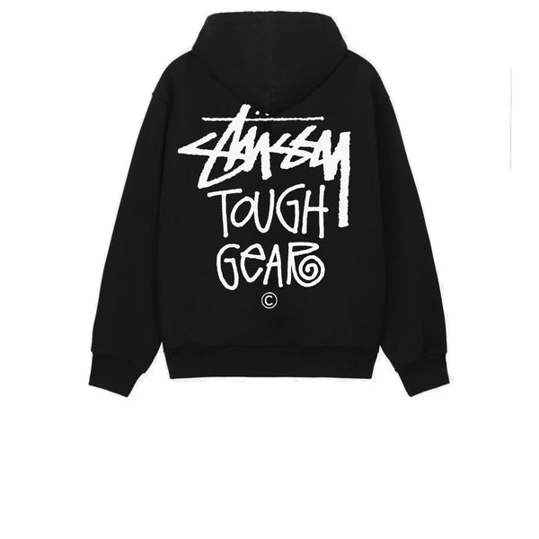 STUSSY TOUGH GEAR HOODIE BLACK - Stay Fresh