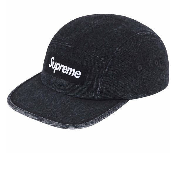 SUPREME LASERED DENIM CAMP CAP BLACK FW24