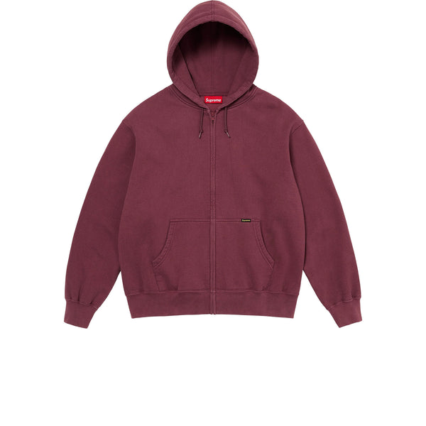 SUPREME WORK ZIP UP HOODED SWEATSHIRT MAROON FW24