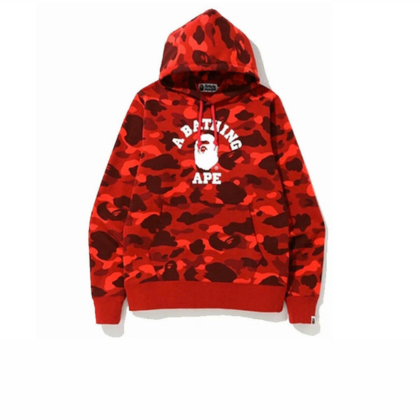 BAPE COLOR CAMO COLLEGE HOODIE RED SS21