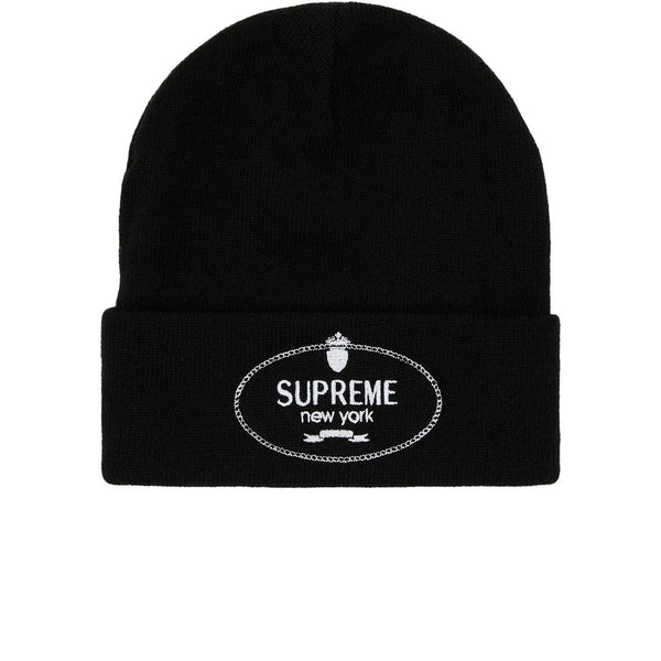 SUPREME CREST BEANIE BLACK FW24