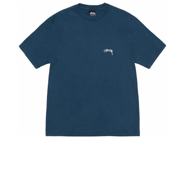 STUSSY SMOOTH STOCK PIGMENT DYED TEE NAVY
