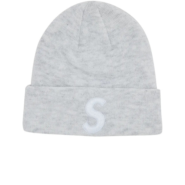 SUPREME NEW ERA S LOGO BEANIE ASH GREY FW24