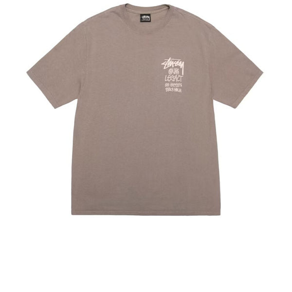 STUSSY X OUR LEGACY WORK SHOP 8 BALL YIN YANG PIGMENT DYED TEE TAUPE