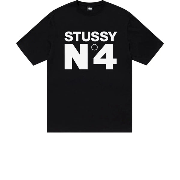 STUSSY NO. 4 TEE BLACK