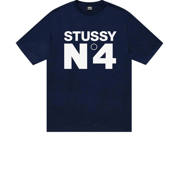 STUSSY NO.4 TEE NAVY