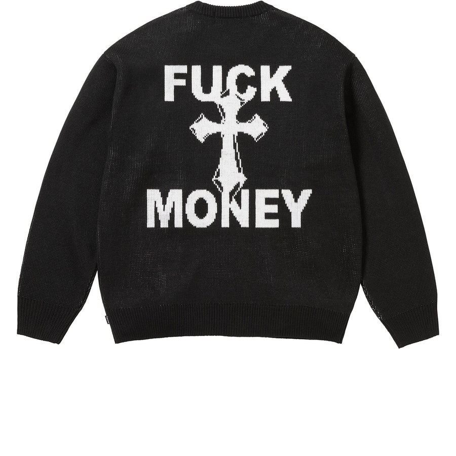 SUPREME FUCK MONEY SWEATER BLACK FW24