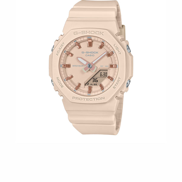 CASIO G-SHOCK ANALOG-DIGITAL WOMEN BEIGE PINK GMA-P2100M-4A