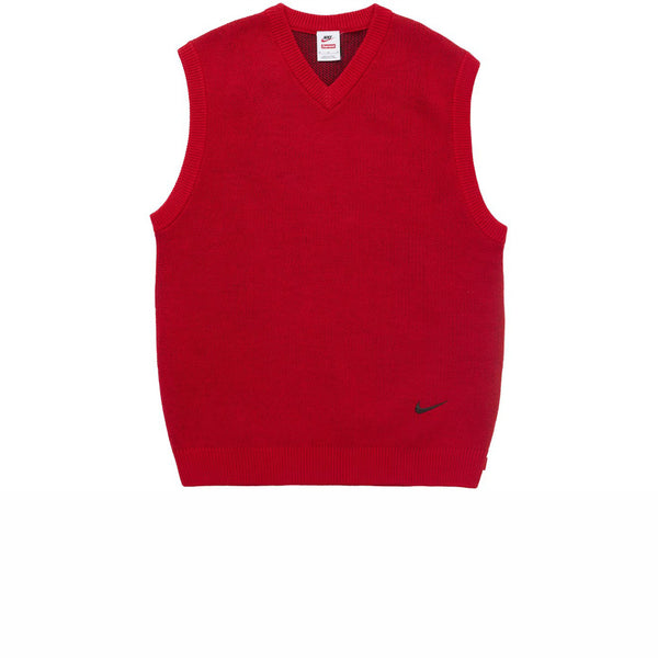 SUPREME X NIKE SWEATER VEST RED SS25