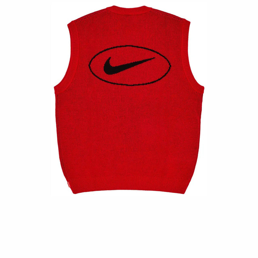 SUPREME X NIKE SWEATER VEST RED SS25