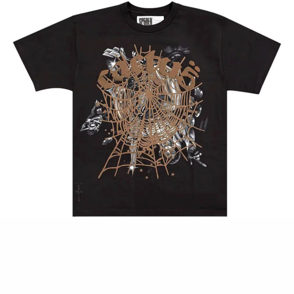 SP5DER X TRAVIS SCOTT CACTUS JACK AIRBRUSH TEE BLACK