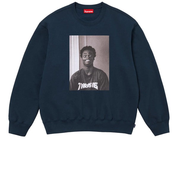 SUPREME THRASHER CREWNECK NAVY FW24