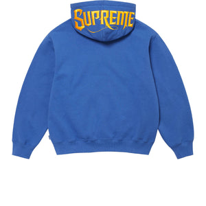 SUPREME MISTER CARTOON ZIP UP HOODED SWEATSHIRT BLUE FW24