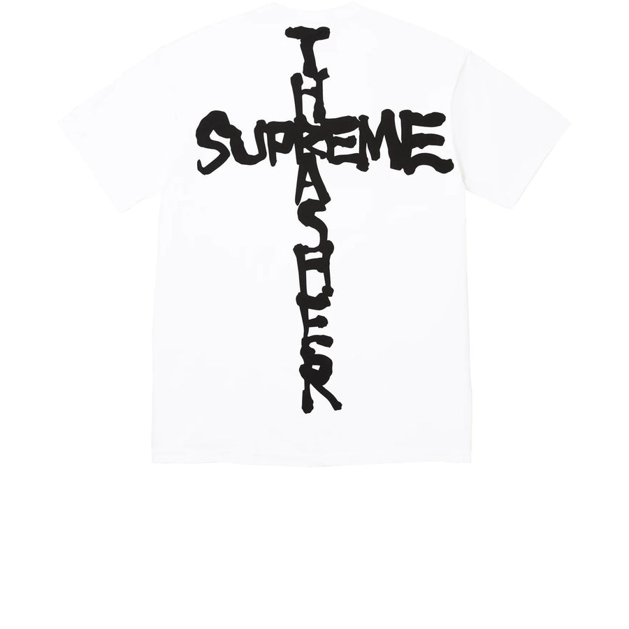 SUPREME THRASHER CROSS TEE WHITE FW24